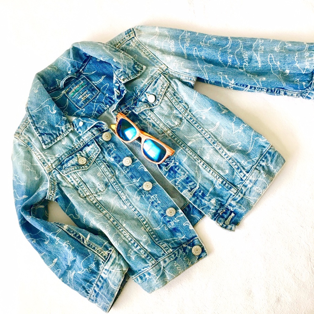 Gap Denim Dinosaur jacket 4T